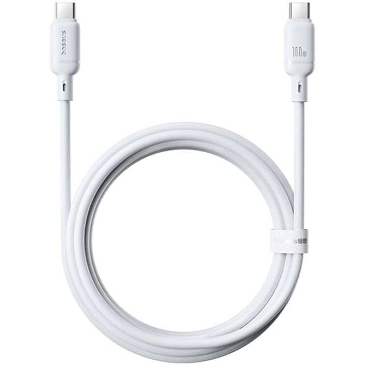 Кабель Baseus Silky Series Type-C to Type-C (100W, 2m) P10377704213-01 - White: фото 2 з 19