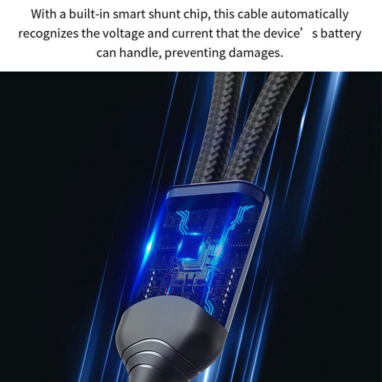 Кабель DEVIA EC648 Extreme Speed Series Type-C to Type-C + Lightning 60W (1.2m) - Black: фото 5 з 8