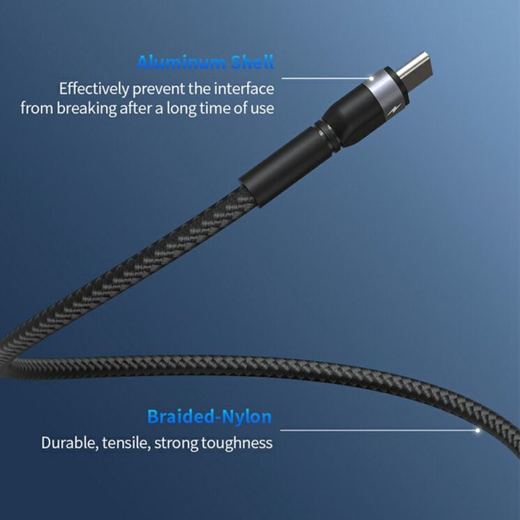 Кабель DEVIA EC648 Extreme Speed Series Type-C to Type-C + Lightning 60W (1.2m) - Black: фото 3 з 8