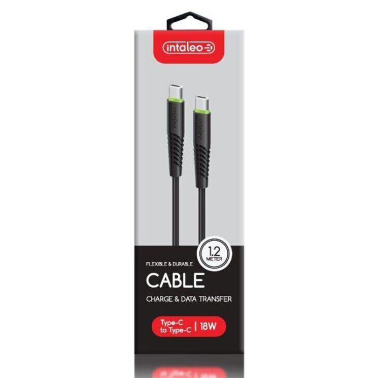 Кабель Intaleo CBFLEXTT1 Type-C to Type-C (18W, 1.2m) - Black: фото 2 з 4