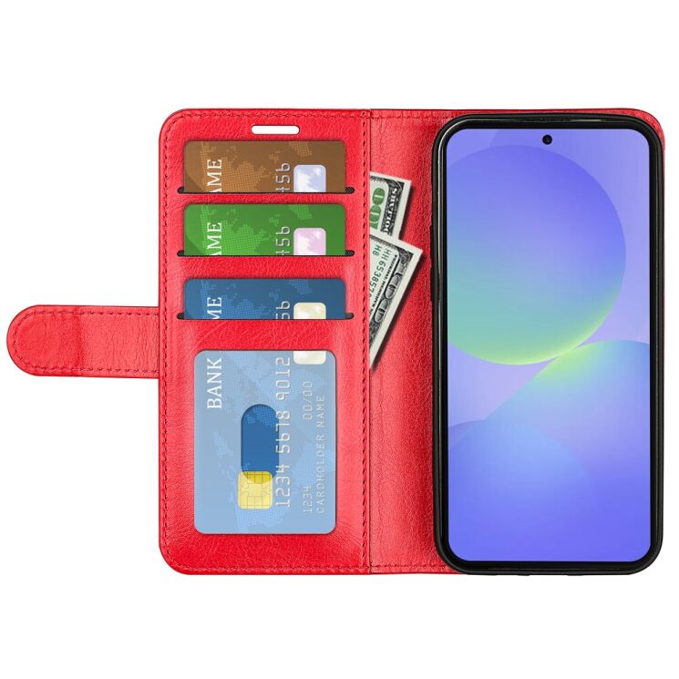 Классический чехол-книжка Deexe Wallet Style для Samsung Galaxy A37 (A376) - Red: фото 2 из 6
