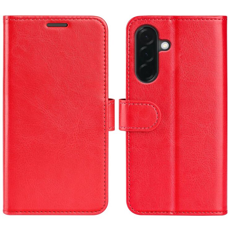 Классический чехол-книжка Deexe Wallet Style для Samsung Galaxy A37 (A376) - Red: фото 1 из 6