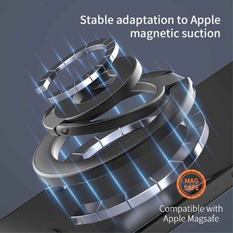 Кільце-тримач Deexe Magnetic Ring - Purple: фото 4 з 19