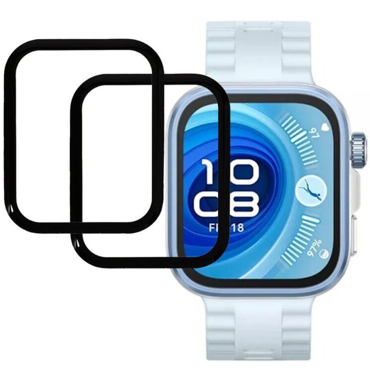 Комплект захисних плівок Deexe Protector Film для Huawei Watch Fit 4 - Black: фото 1 з 6