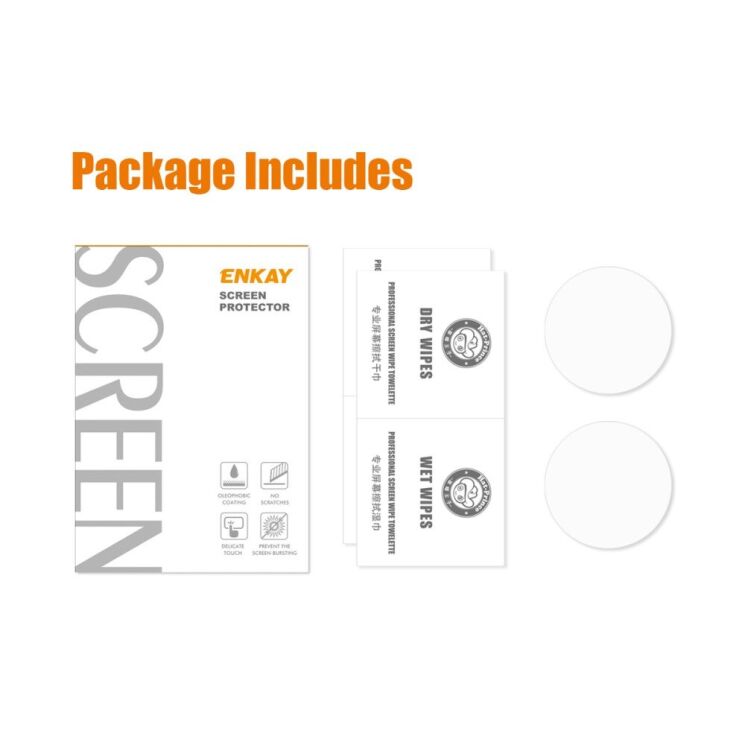 Комплект защитных стекол ENKAY 9H Watch Glass для Samsung Galaxy Watch 4 (44mm): фото 8 из 10