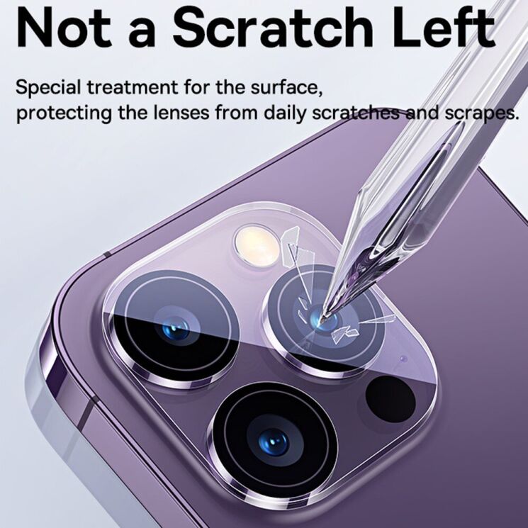 Комплект защитных стекол на камеру BASEUS Camera Lens Protector для Apple iPhone 15 Pro / 15 Pro Max: фото 4 из 9