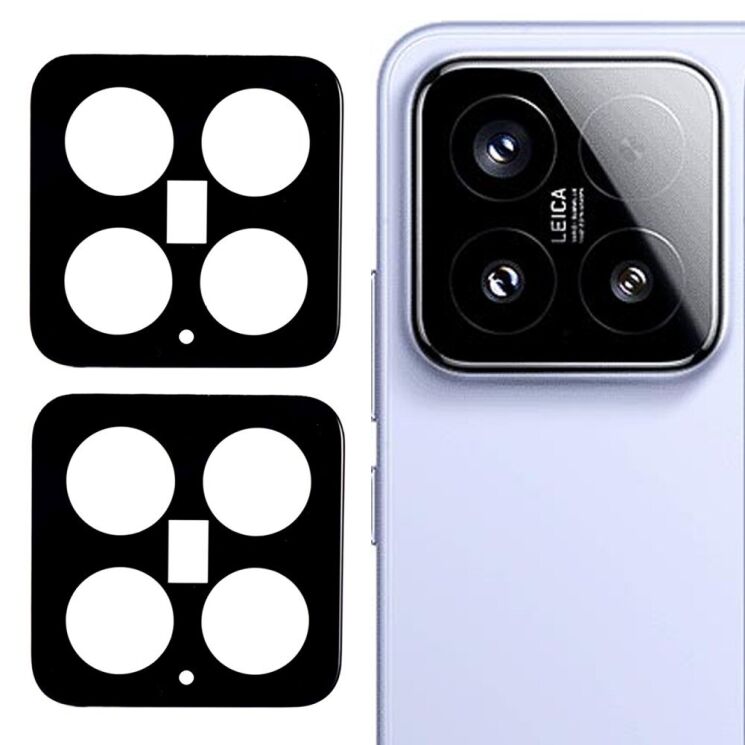 Комплект защитных стекол на заднюю камеру Deexe Camera Lens Protector для Xiaomi 15 - Black: фото 1 из 5