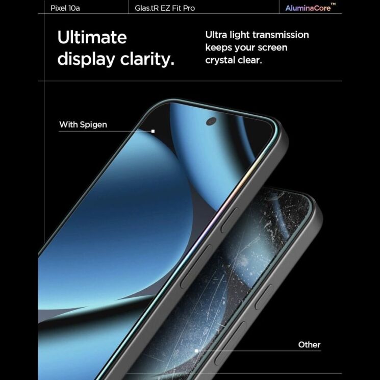 Комплект захисних стекол Spigen GLAS.tR EZ Fit Pro Anti Reflection для Google Pixel 10a (AGL11364): фото 6 з 8