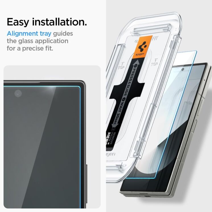 Комплект захисних стекол Spigen (SGP) GLAS.tR EZ Fit Sensor Protected для Samsung Galaxy Fold 6: фото 11 з 13