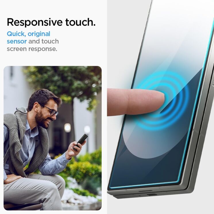 Комплект захисних стекол Spigen (SGP) GLAS.tR EZ Fit Sensor Protected для Samsung Galaxy Fold 6: фото 10 з 13