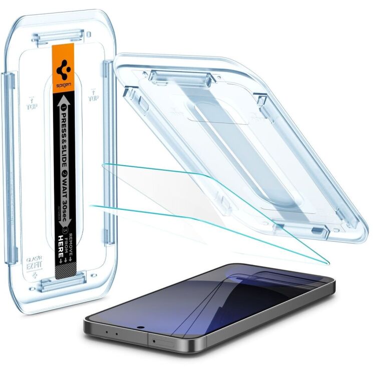 Комплект защитных стекол Spigen (SGP) GLAS.tR EZ Fit Sensor Protected для Samsung Galaxy S24 FE (S721) AGL08729: фото 1 из 13
