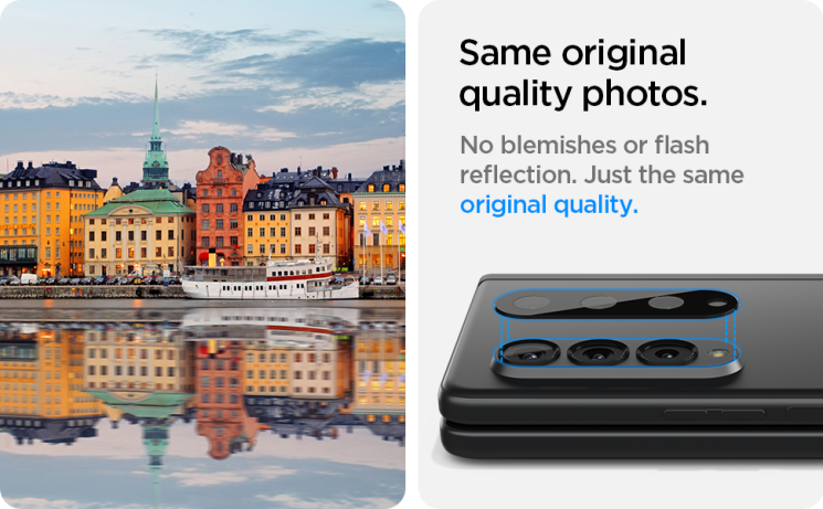 Комплект защитных стекол Spigen (SGP) Optik Lens Protector для Samsung Galaxy Fold 3 - Black: фото 14 из 19