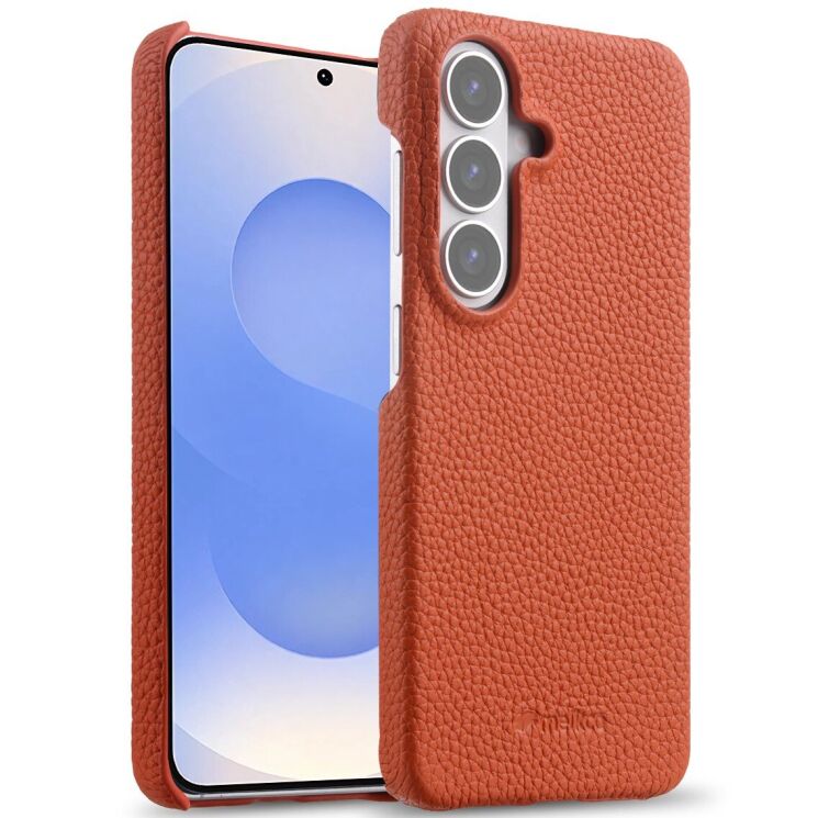 Кожаный чехол MELKCO Leather Case для Samsung Galaxy S26 Plus (S947) - Orange: фото 1 из 5