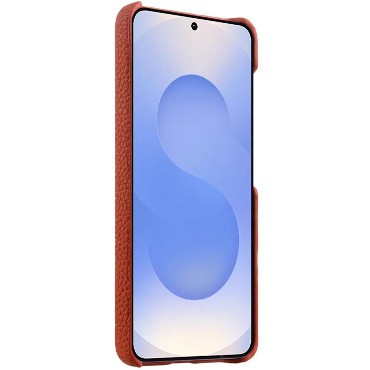 Кожаный чехол MELKCO Leather Case для Samsung Galaxy S26 Plus (S947) - Orange: фото 3 из 5