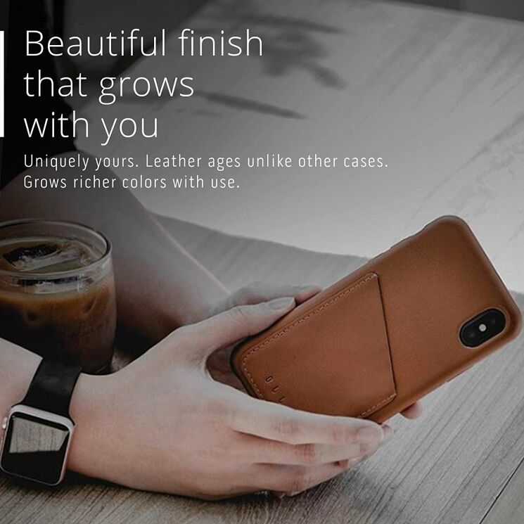 Шкіряний чохол MUJJO Full Leather Wallet для Apple iPhone 11 Pro Max - Black: фото 6 з 8