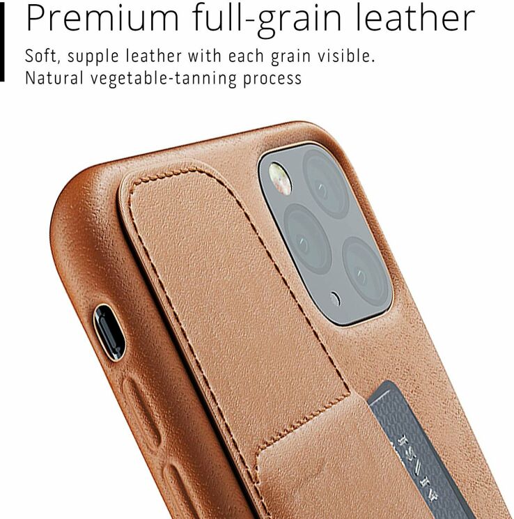 Кожаный чехол MUJJO Full Leather Wallet для Apple iPhone 11 Pro Max - Alpine Green: фото 5 из 8