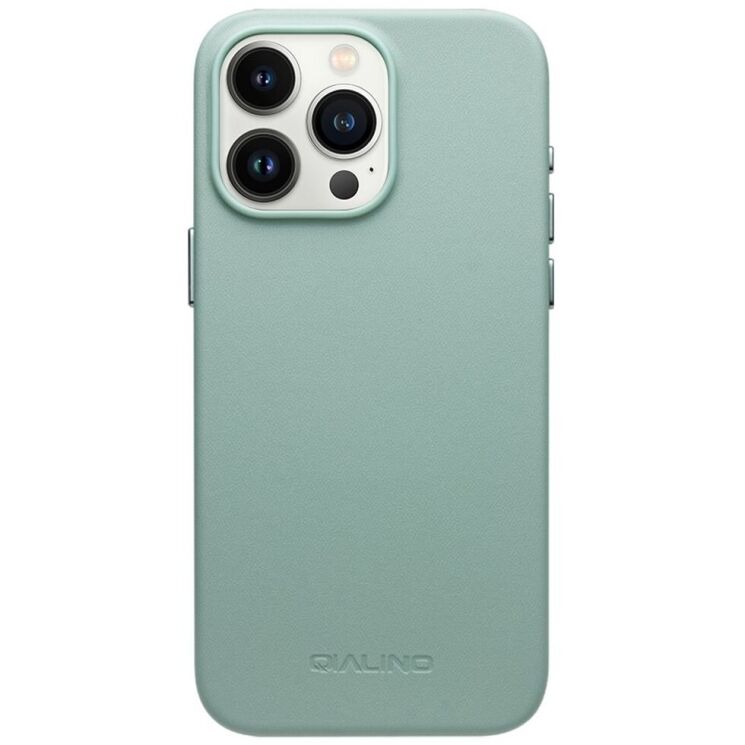 Защитный чехол QIALINO Classic Cover (with MagSafe Support) для Apple iPhone 15 Pro - Green: фото 2 из 7
