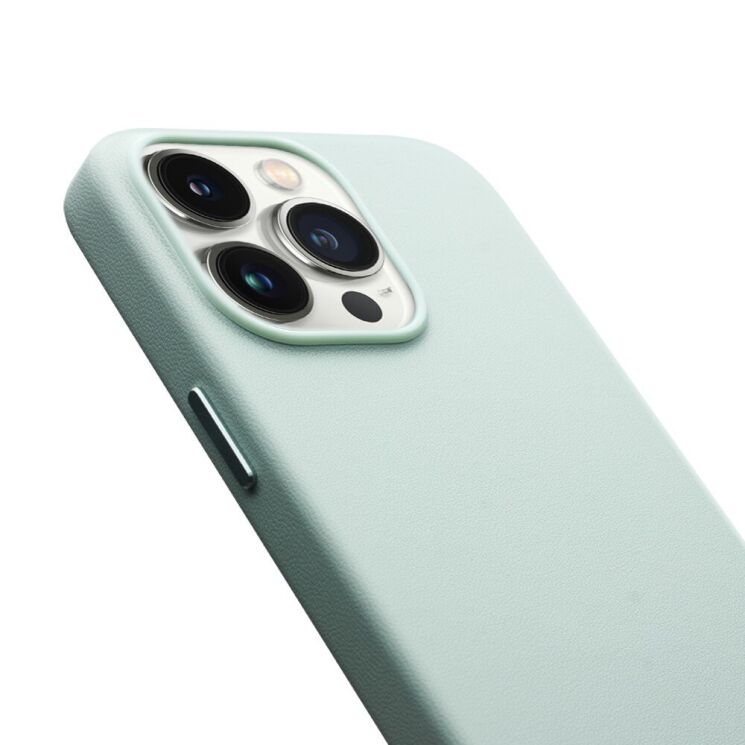 Защитный чехол QIALINO Classic Cover (with MagSafe Support) для Apple iPhone 15 Pro - Green: фото 5 из 7
