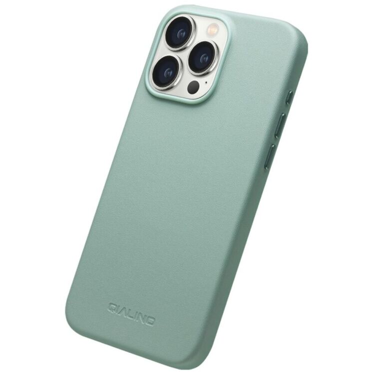 Защитный чехол QIALINO Classic Cover (with MagSafe Support) для Apple iPhone 15 Pro - Green: фото 4 из 7