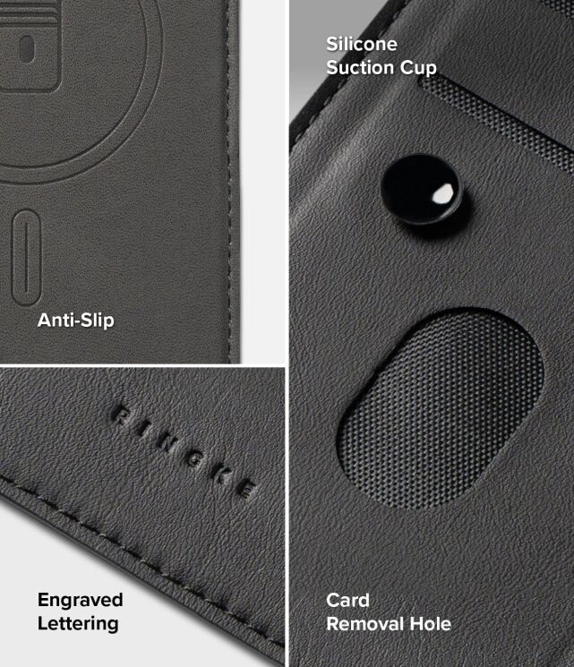 Накладной чехол-кошелек Ringke Folio Grip Wallet Magnetic (FF) для Samsung Galaxy Fold 8 Ultra / Fold 7 (8800293855408) - Black: фото 5 из 10