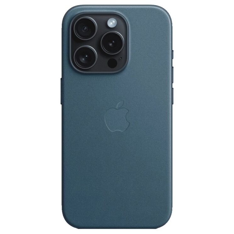 Оригінальний чохол FineWoven MagSafe для iPhone 15 Pro (MT4Q3) - Pacific Blue (350819L) Оригінальний чохол FineWoven MagSafe для iPhone 15 Pro (MT4Q3) - Pacific Blue: фото 4 з 5