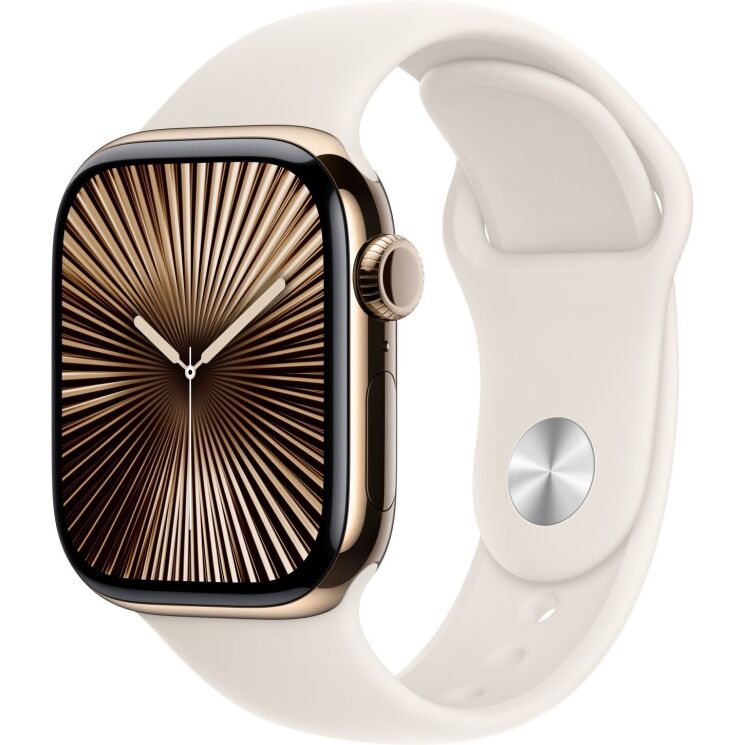 Оригінальний ремінець Sport Band для Apple Watch 42 (Series 10) / 41 / 40 / SE 40 / 38 (MKU93) - Starlight: фото 1 з 3