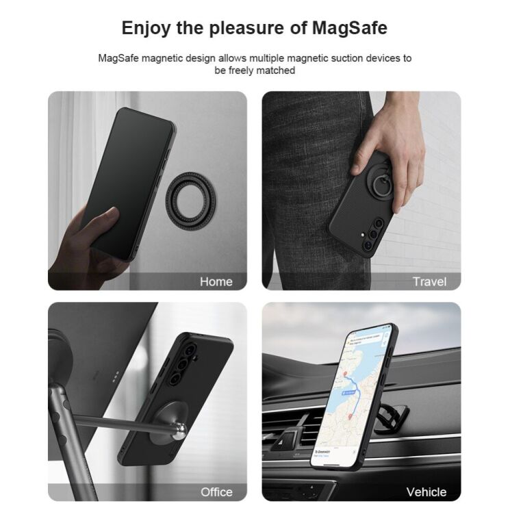 Пластиковий чохол NILLKIN Frosted Shield Pro Magnetic для Samsung Galaxy S24 FE (S721) - Black: фото 6 из 16