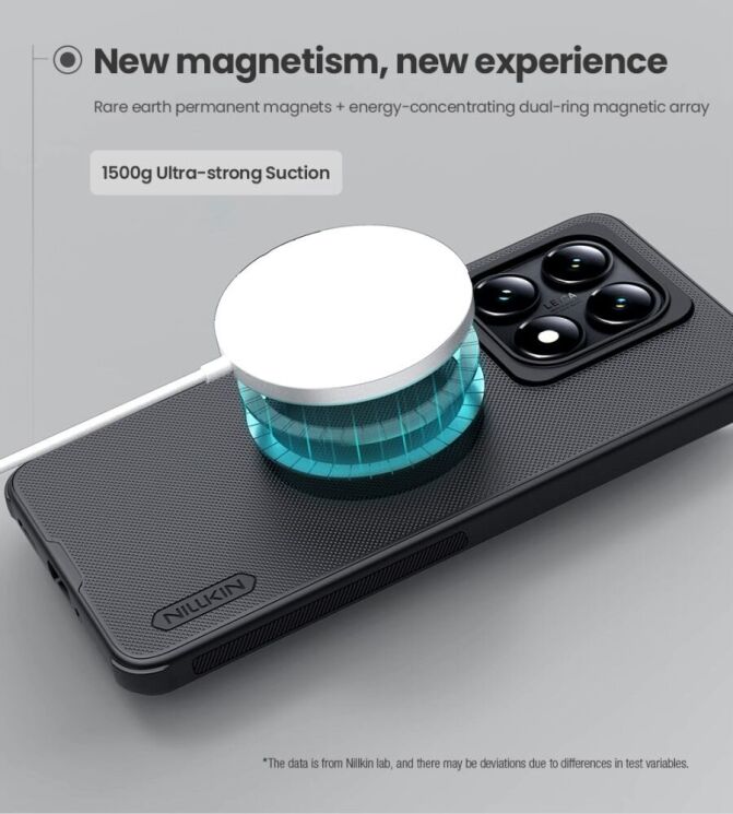 Пластиковый чехол NILLKIN Frosted Shield Pro Magnetic для Xiaomi 14T - Black: фото 9 из 12