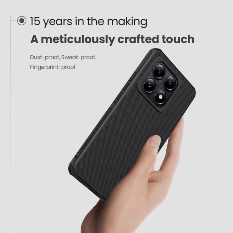 Пластиковый чехол NILLKIN Frosted Shield Pro Magnetic для Xiaomi 14T - Black: фото 7 из 12