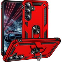 Противоударный чехол с подставкой Deexe Armor Case для Samsung Galaxy S26 FE - Red: фото 1 из 7