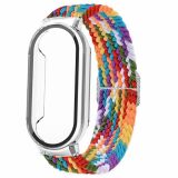 Ремешок Deexe Braided Nylon для Xiaomi Mi Smart Band 8 - Rainbow+Transparent Case: фото 1 из 3
