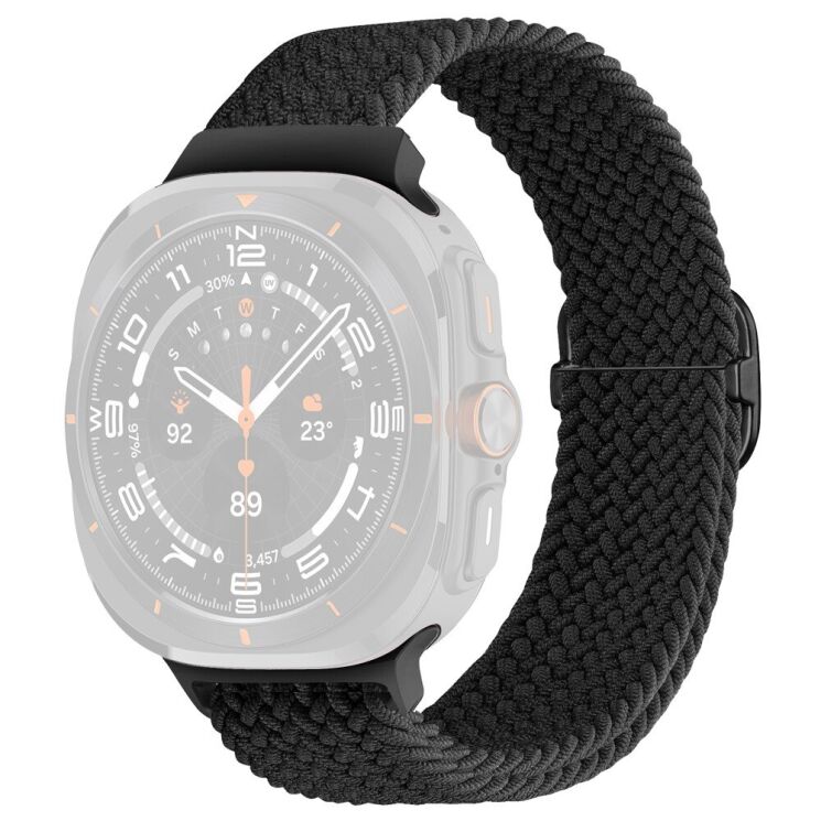 Ремешок Deexe Braided Strap для Samsung Galaxy Watch Ultra (47mm) - Black: фото 1 из 7