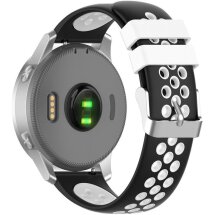 Ремінець Deexe Dot Color для годинників з шириною кріплення 18 мм - Black / White: фото 1 з 8