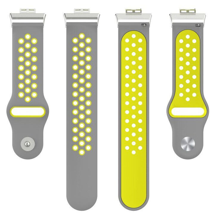 Ремешок Deexe Dot Color для Huawei Watch Fit - Grey / Yellow: фото 4 из 5