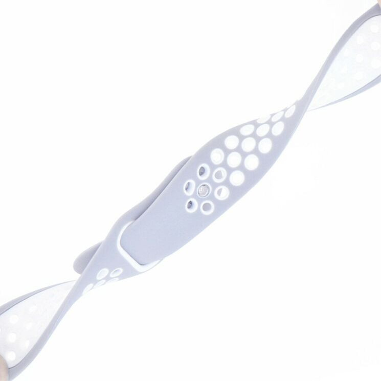 Ремешок Deexe Dot Color для Samsung Watch Active / Active 2 40mm / Active 2 44mm - Grey / White: фото 3 из 4