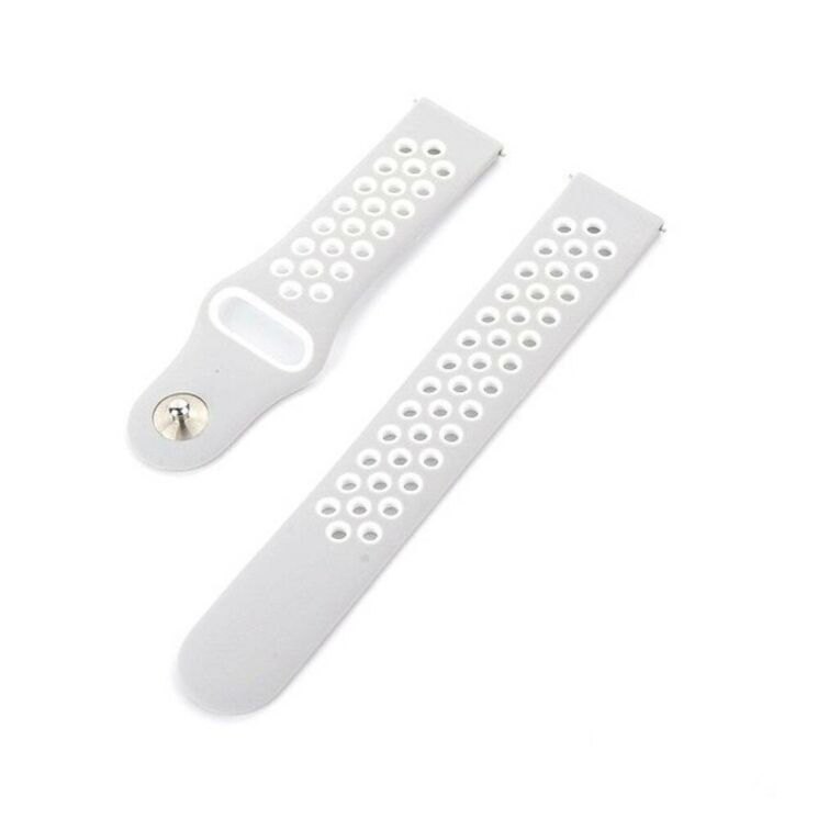 Ремешок Deexe Dot Color для Samsung Watch Active / Active 2 40mm / Active 2 44mm - Grey / White: фото 4 из 4