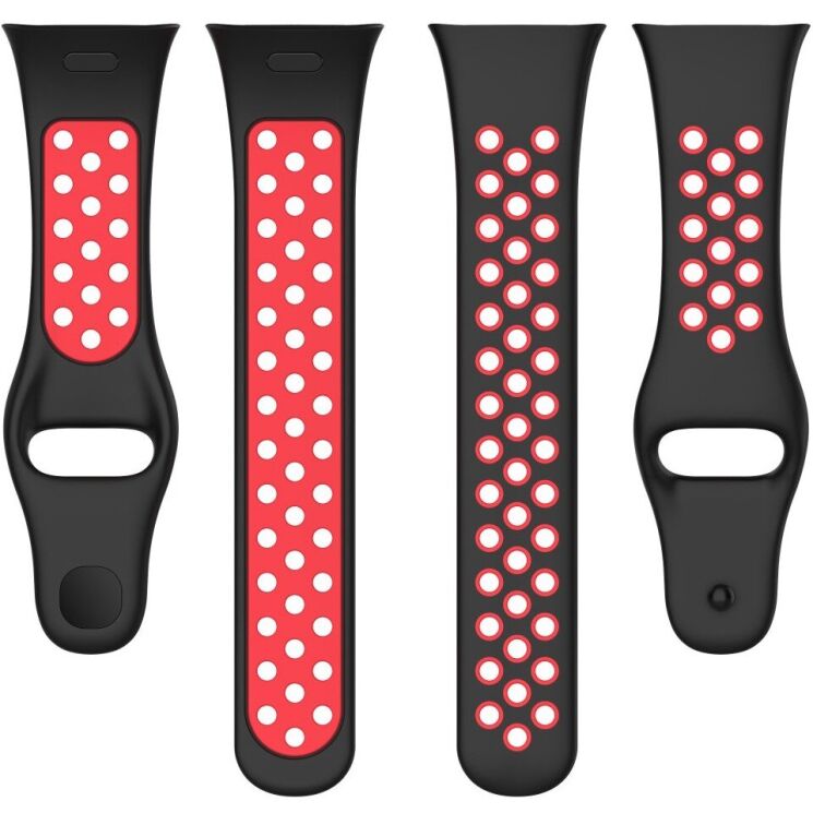 Ремешок Deexe Dot Color для Xiaomi Redmi Watch 3 - Black / Red: фото 4 из 7