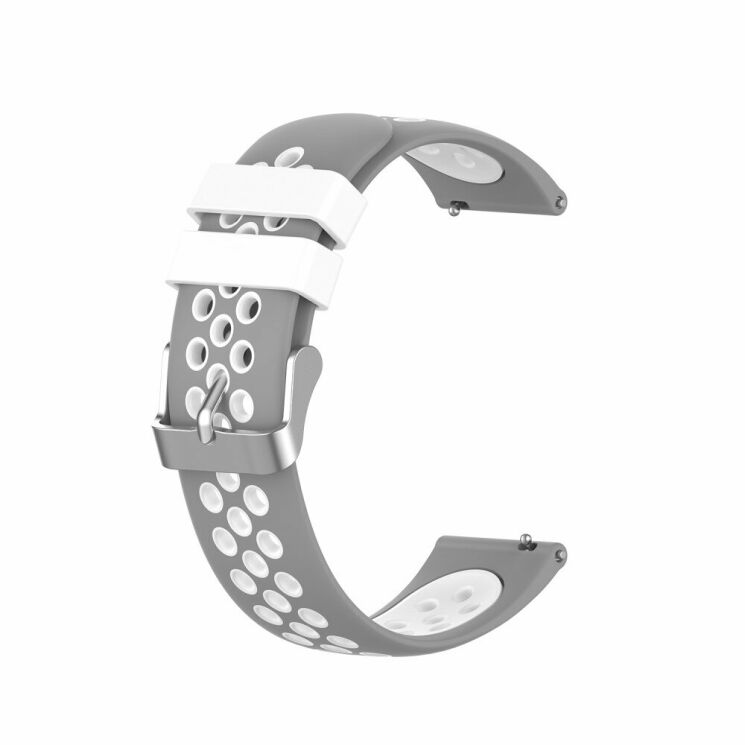 Ремешок Deexe Dual Color для Xiaomi Mi Watch (Chinese) - Grey/White: фото 4 из 7