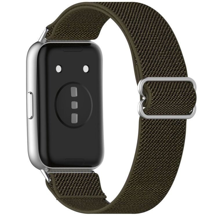 Ремешок Deexe Knitted Strap для Huawei Band 11 Pro / Band 11 - Army Green (410600AG) Ремешок Deexe Knitted Strap для Huawei Band 11 Pro / Band 11 - Army Green: фото 1 из 5