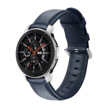 Ремешок Deexe Leather Strap для Huawei Watch GT 2e - Dark Blue: фото 1 из 6