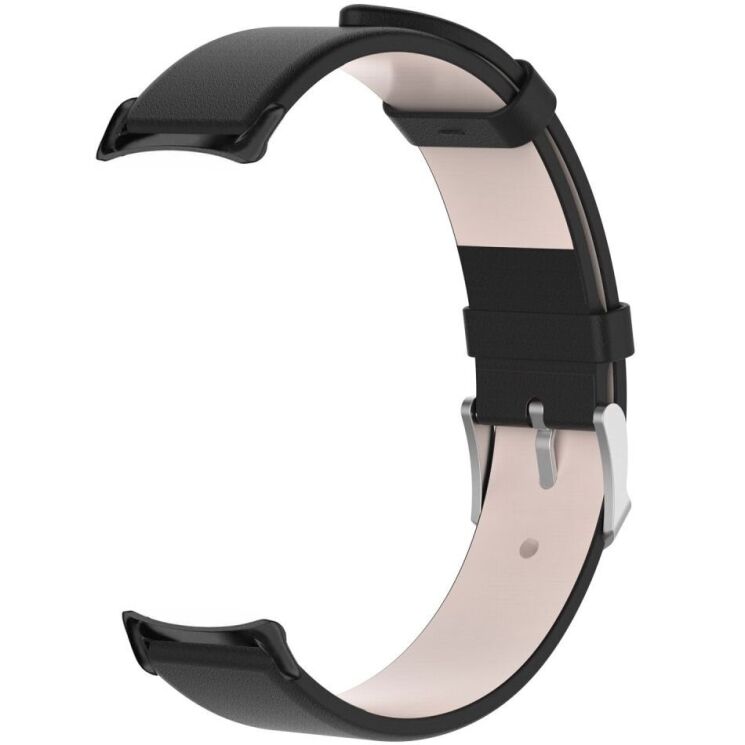 Ремешок Deexe Leather Strip для Xiaomi Mi Smart Band 8 / 9 - Black: фото 4 из 6