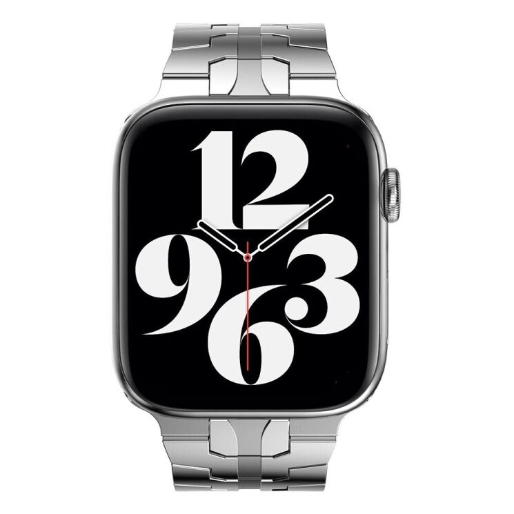 Ремінець Deexe Metal Strap для Apple Watch 42 (Series 10/11) / 41 / 40 / SE 40 / 38 - Silver: фото 3 з 9