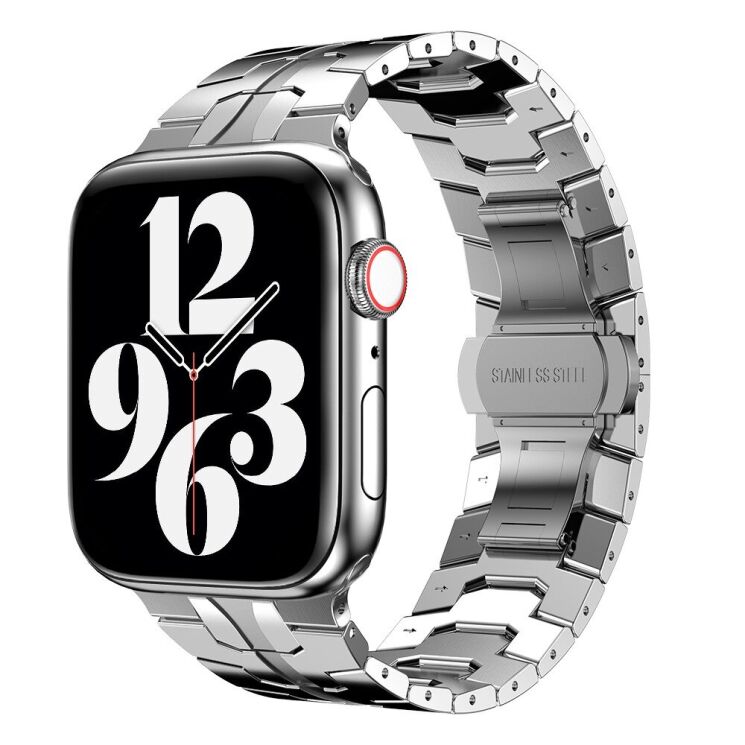 Ремінець Deexe Metal Strap для Apple Watch 42 (Series 10/11) / 41 / 40 / SE 40 / 38 - Silver: фото 2 з 9