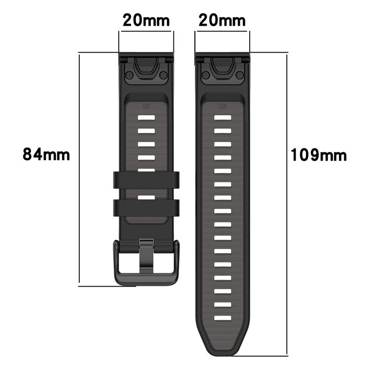 Ремінець Deexe Modern Strap для годинників Garmin з шириною кріплення QuickFit 20mm - White / Black (270816WB) Ремінець Deexe Modern Strap для годинників Garmin з шириною кріплення QuickFit 20mm - White / Black: фото 7 з 7