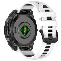 Ремешок Deexe Modern Strap для часов Garmin с шириной крепления QuickFit 20mm - White / Black: фото 1 из 7