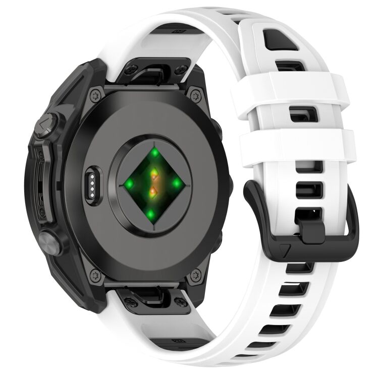 Ремінець Deexe Modern Strap для годинників Garmin з шириною кріплення QuickFit 20mm - White / Black (270816WB) Ремінець Deexe Modern Strap для годинників Garmin з шириною кріплення QuickFit 20mm - White / Black: фото 1 з 7