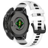 Ремінець Deexe Modern Strap для годинників Garmin з шириною кріплення QuickFit 20mm - White / Black: фото 1 з 7