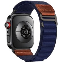 Ремінець Deexe Nylon Leather для Huawei Watch 5 / Fit 5 Pro / Fit 4 / Fit 4 Pro / Fit 3 - Dark Blue: фото 1 з 7