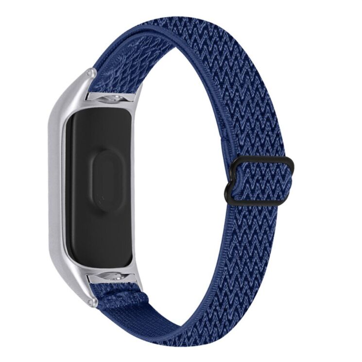 Ремешок Deexe Nylon Loop для Xiaomi Mi Band 7 - Midnight Blue: фото 1 из 8