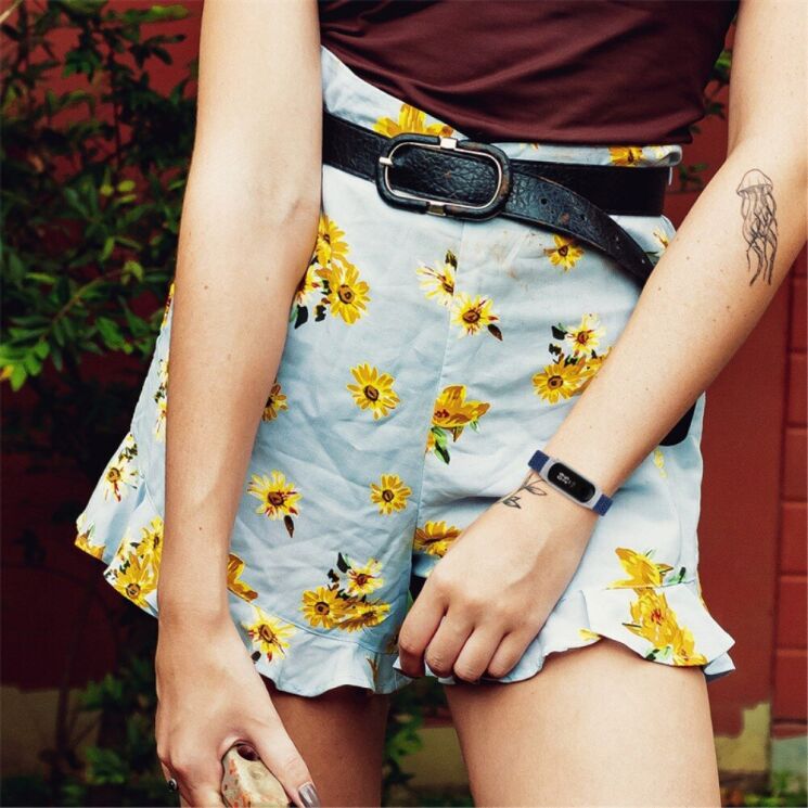 Ремешок Deexe Nylon Loop для Xiaomi Mi Band 7 - Midnight Blue: фото 4 из 8